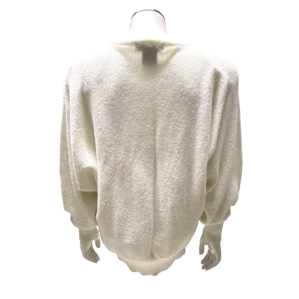 Vintage Counterparts Ivory Boho Sweater With Embroidered Floral Design Size S - Picture 4 of 10